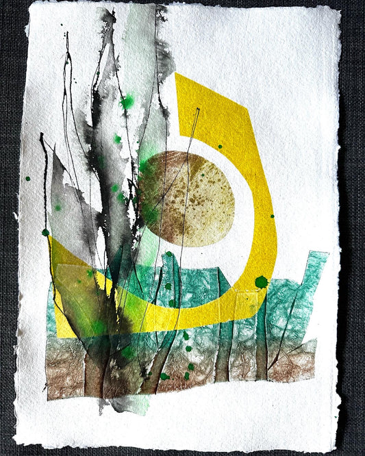 Green - Collagraph, acrylic drawing, and monoprint