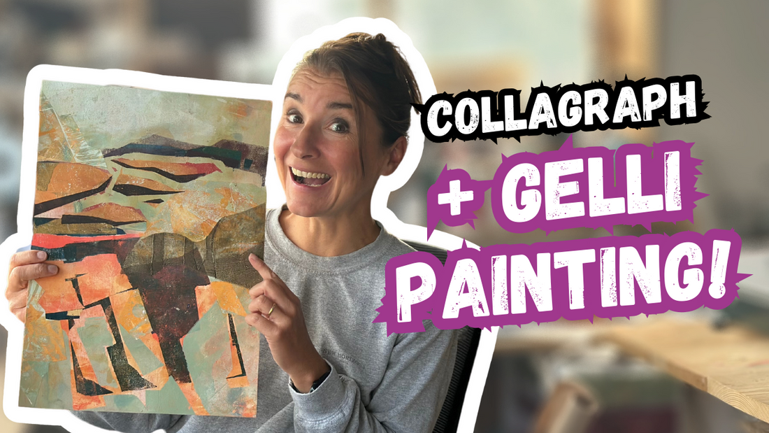 Creating a Collagraph and Gelli Plate Painting Collage