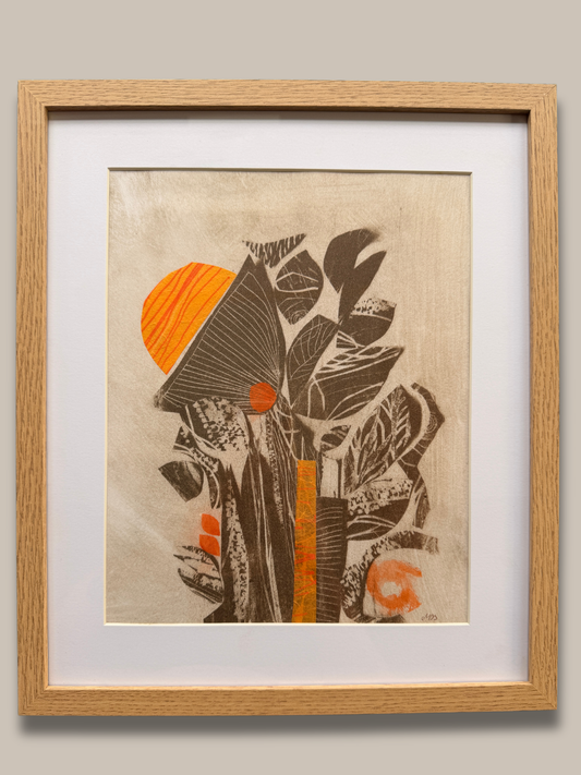 *** 5. Still Life Abstract Brown and Orange
